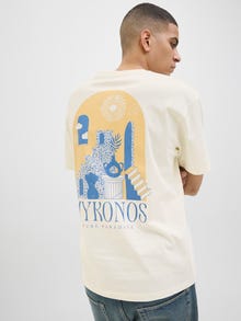 Jack & Jones T-shirt Col ras du cou -Egret - 12291098