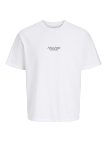 Jack & Jones T-shirt Col ras du cou -White - 12291109