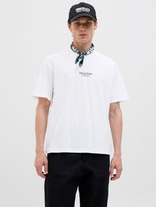Jack & Jones T-shirt Col ras du cou -White - 12291109