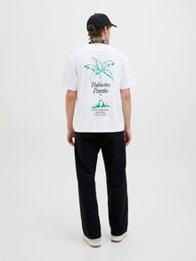 Jack & Jones T-shirt Col ras du cou -White - 12291109