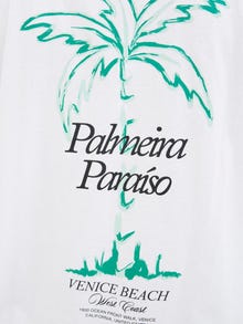 Jack & Jones T-shirt Col ras du cou -White - 12291109