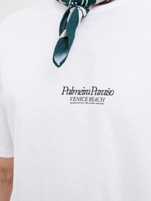 Jack & Jones T-shirt Col ras du cou -White - 12291109