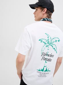 Jack & Jones T-shirt Col ras du cou -White - 12291109