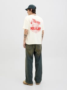 Jack & Jones Rundhalsausschnitt T-shirt -Egret - 12291115