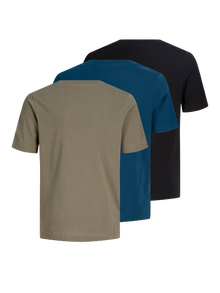 Jack & Jones 3-balenie Tričko Junior -Vetiver - 12291443