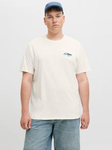 Jack & Jones Plus Size T-krekls -Egret - 12291625