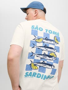 Jack & Jones Plus Size T-krekls -Egret - 12291625