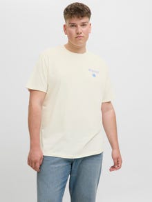 Jack & Jones Plus Size T-shirt -Egret - 12291627