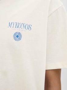 Jack & Jones T-shirts Relaxed Fit Col ras du cou Plus -Egret - 12291627