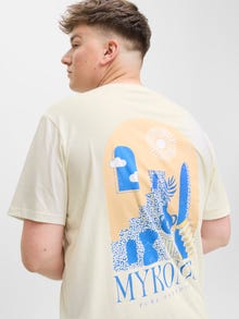 Jack & Jones Plus Size T-krekls -Egret - 12291627