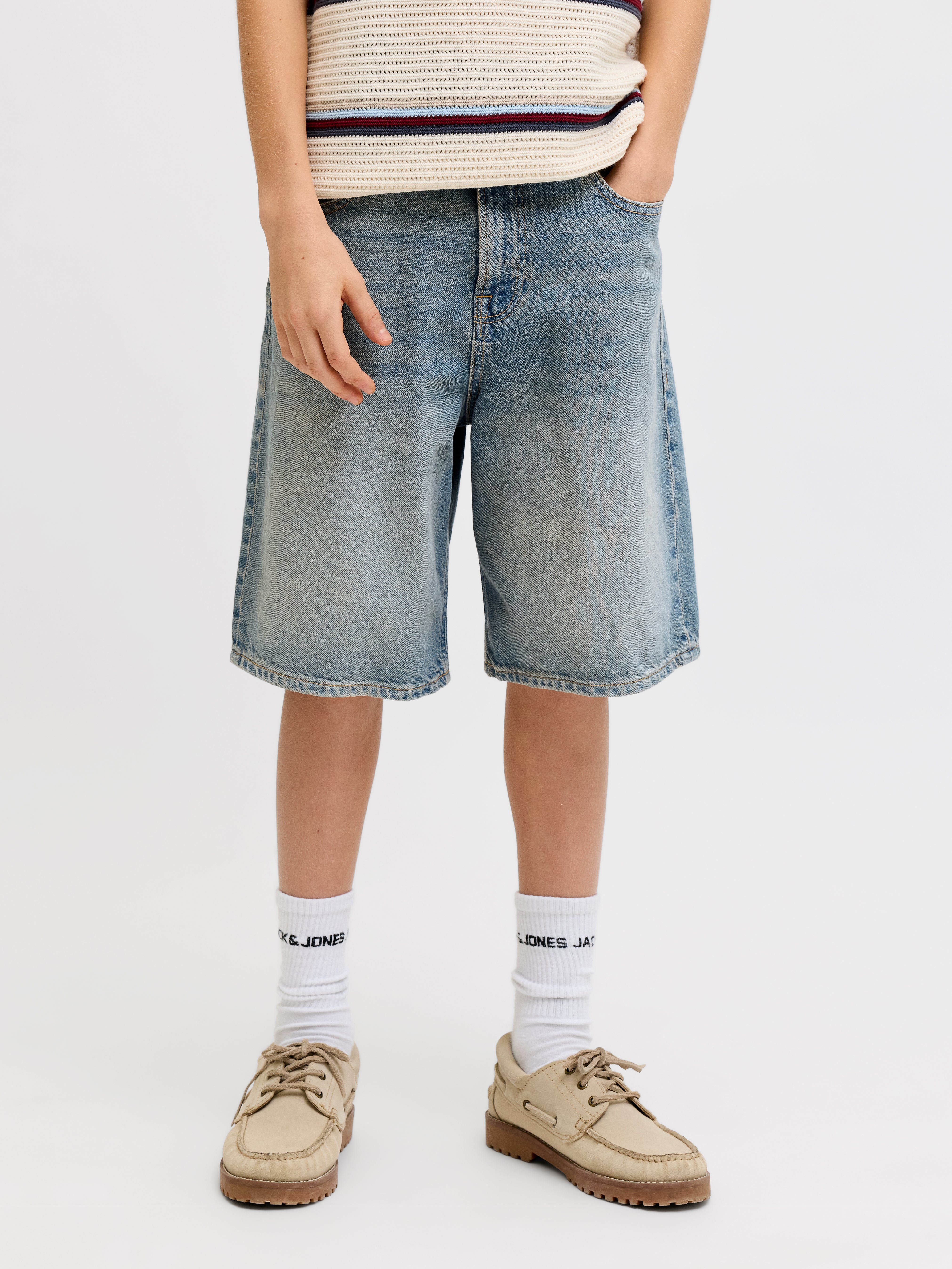 Thumbnail - Baggy Fit Jeans-shorts Junior