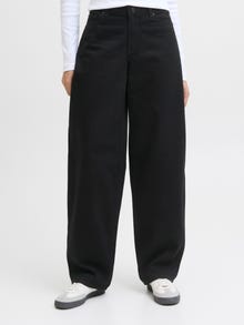 JJXX Kõrge vöökoha ja avara lõikega Keskmine vöökoht Teksad -Black Denim - 12292389