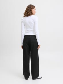 JJXX Kõrge vöökoha ja avara lõikega Keskmine vöökoht Teksad -Black Denim - 12292389