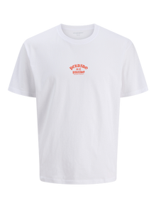 Jack & Jones T-shirt Col ras du cou -Bright White - 12293944