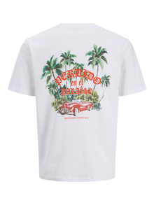 Jack & Jones T-shirt Col ras du cou -Bright White - 12293944