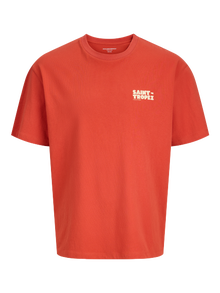 Jack & Jones T-shirts Relaxed Fit Col ras du cou Junior -Summer Fig - 12294319