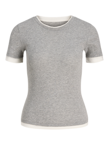 JJXX JXHENNA T-shirt -Light Grey Melange - 12294594