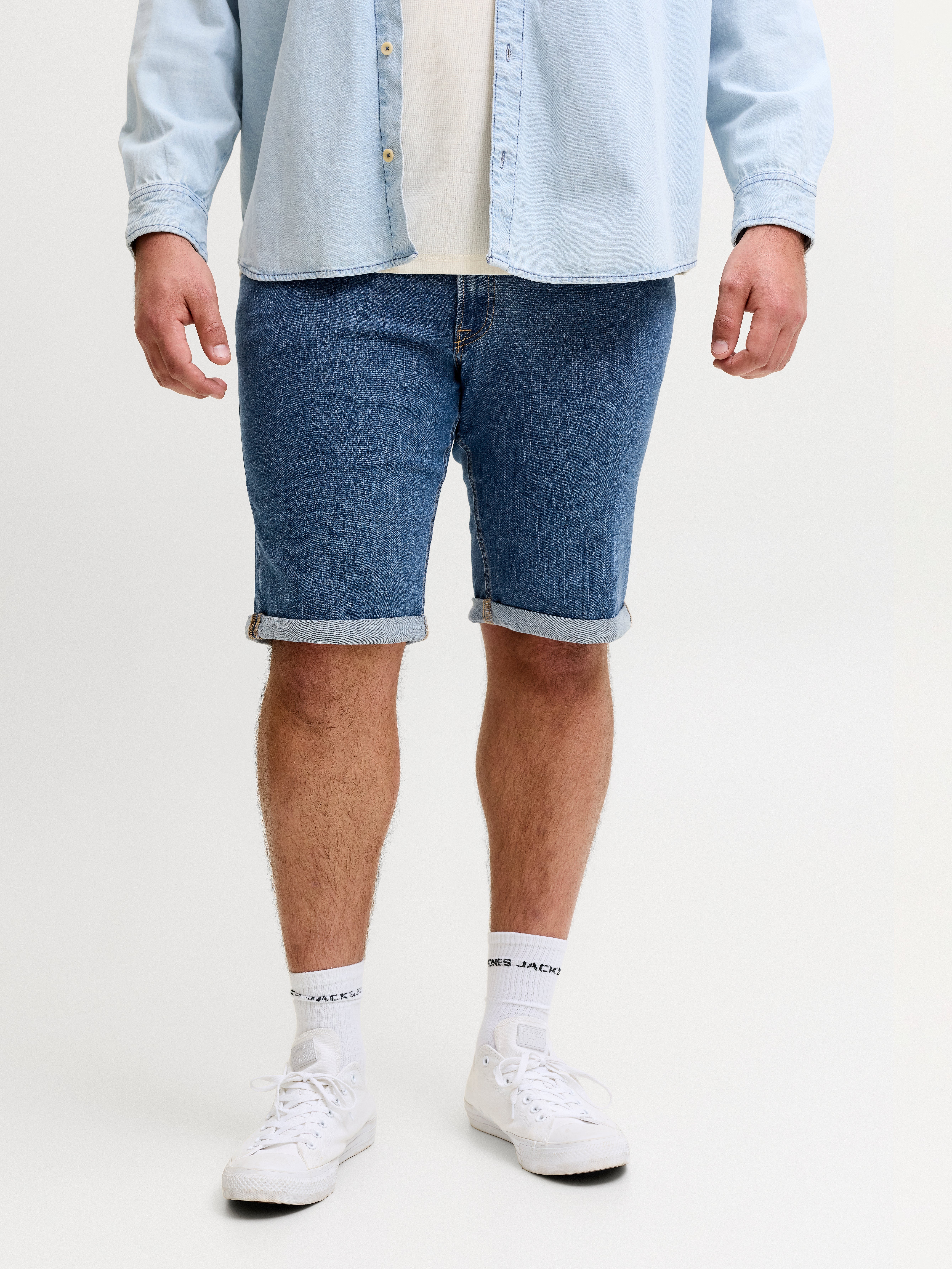 Plus Size Regular Fit Jeans-shorts