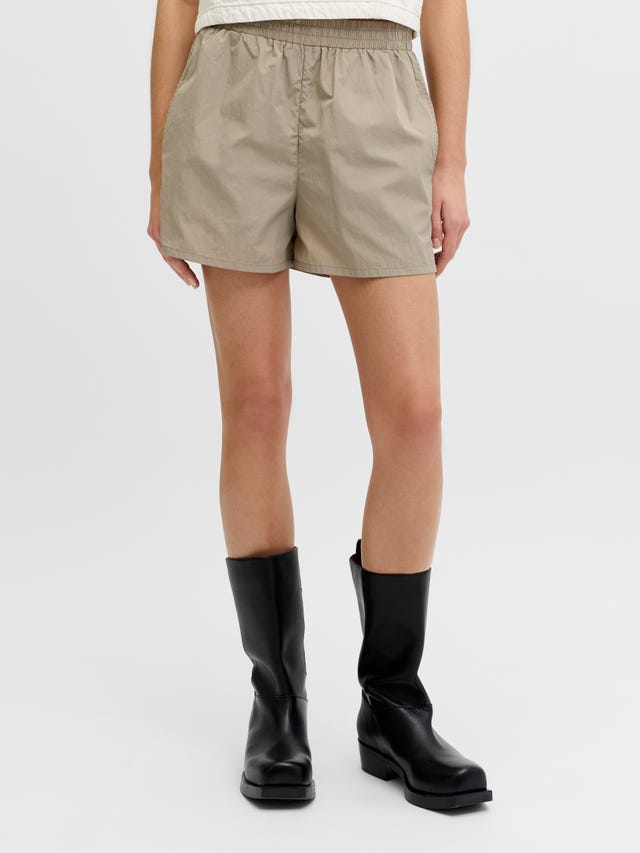 SHEIN Essnce Pantalon décontracté en lin blanc avec poche, printemps SHEIN Essnce Pantalon décontracté en lin blanc avec poche, printemps