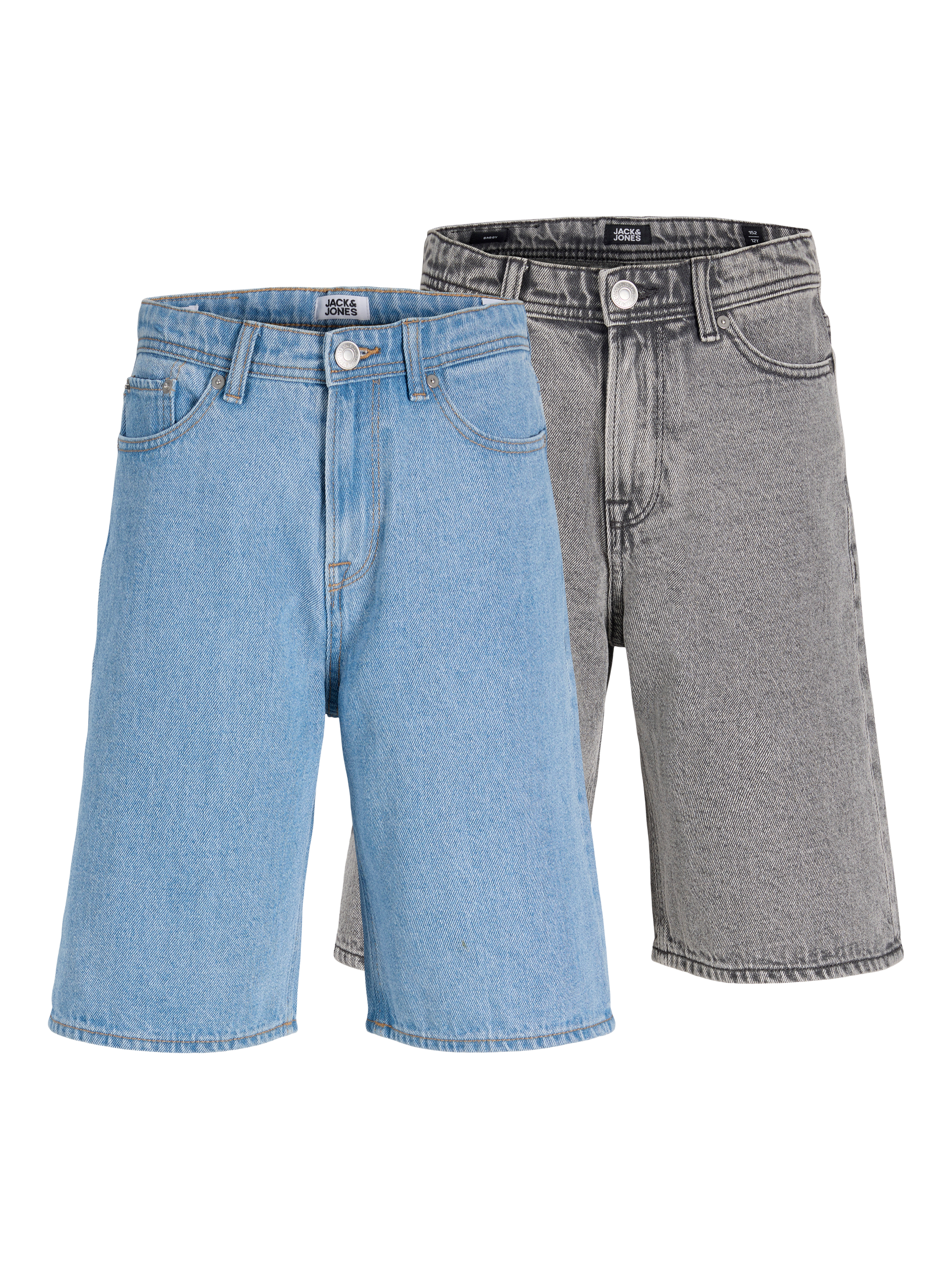 Thumbnail - 2er-pack Baggy Fit Jeans-shorts Junior