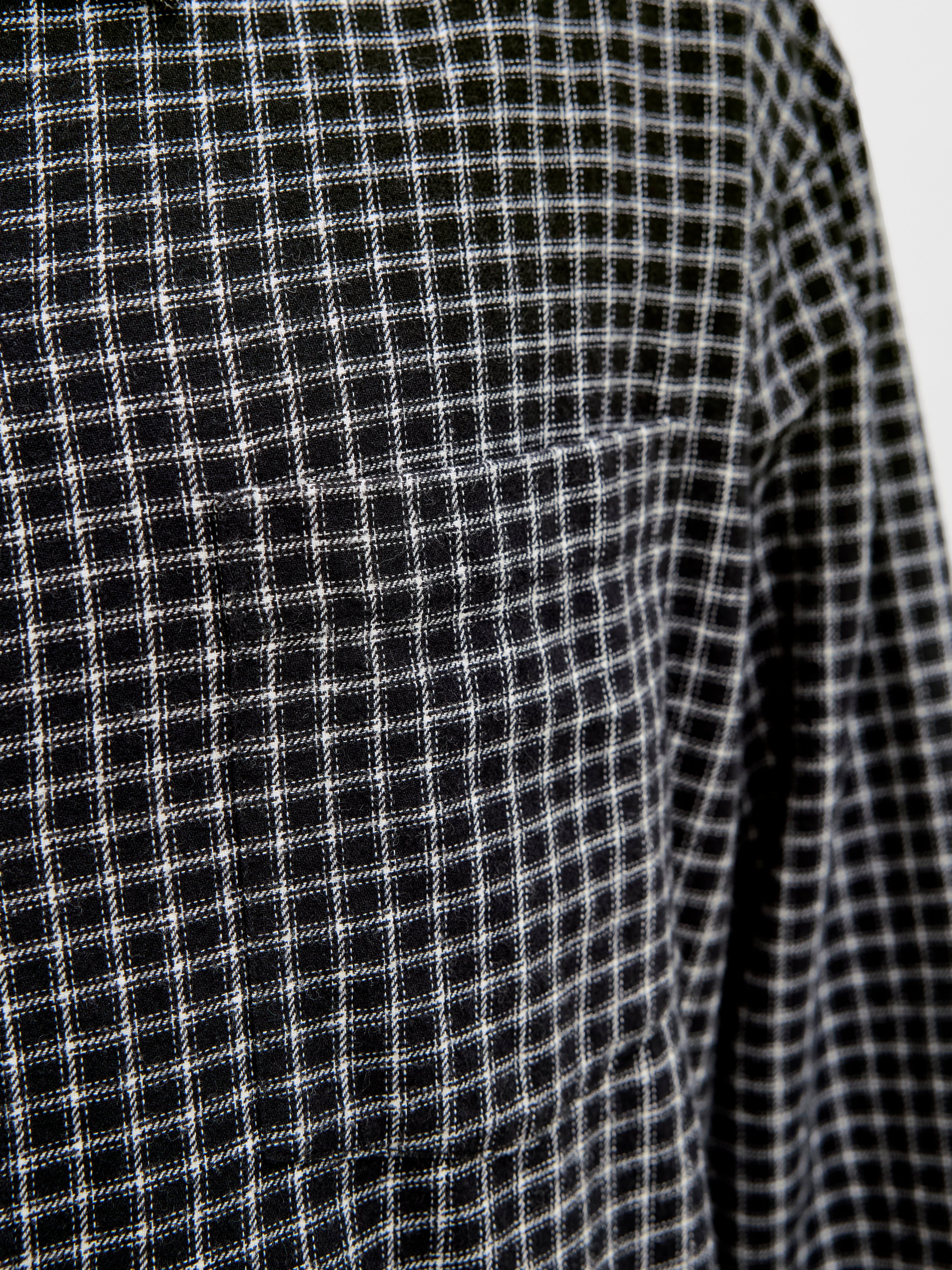 Oversized Cropped Fit Checked shirt | Black | Jack & Jones®