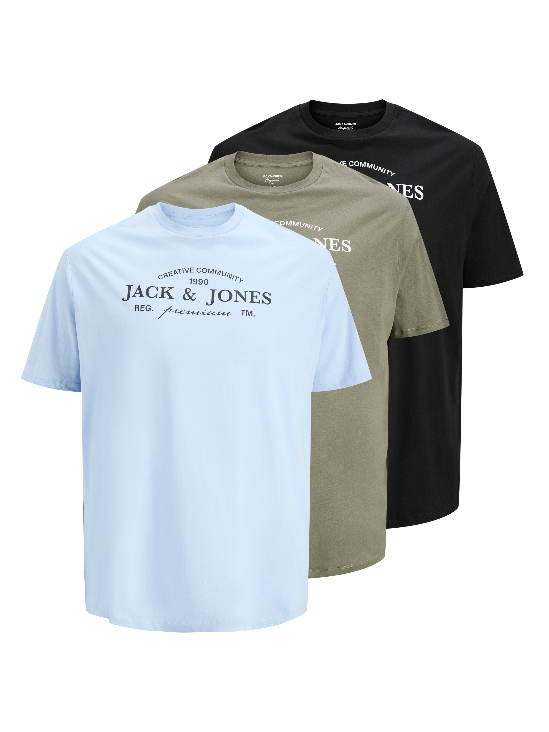 Thumbnail - Plus Size 3er-pack T-shirt