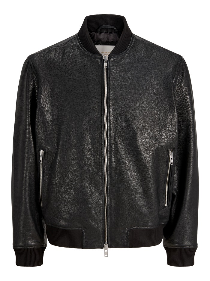 Jones Tile Läderjacka | Svarta | Jack & Jones®