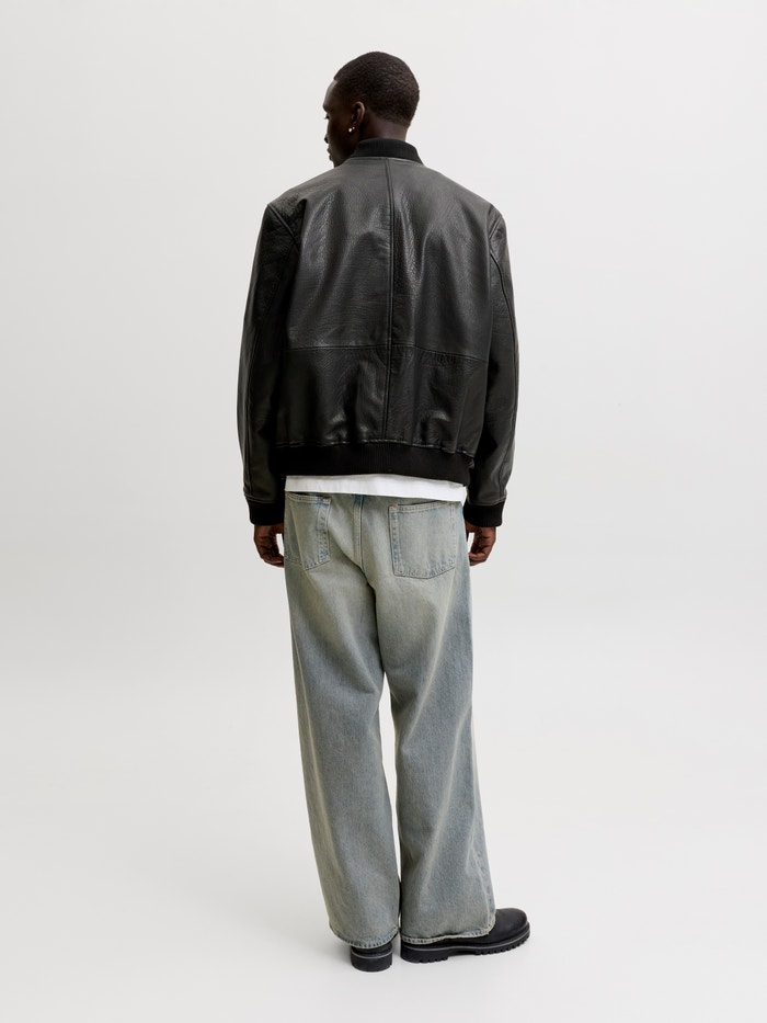 Jones Tile Läderjacka | Svarta | Jack & Jones®