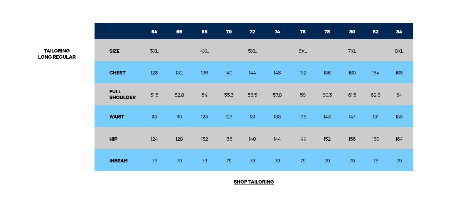 Size Guide JACK JONES PLUS SIZE